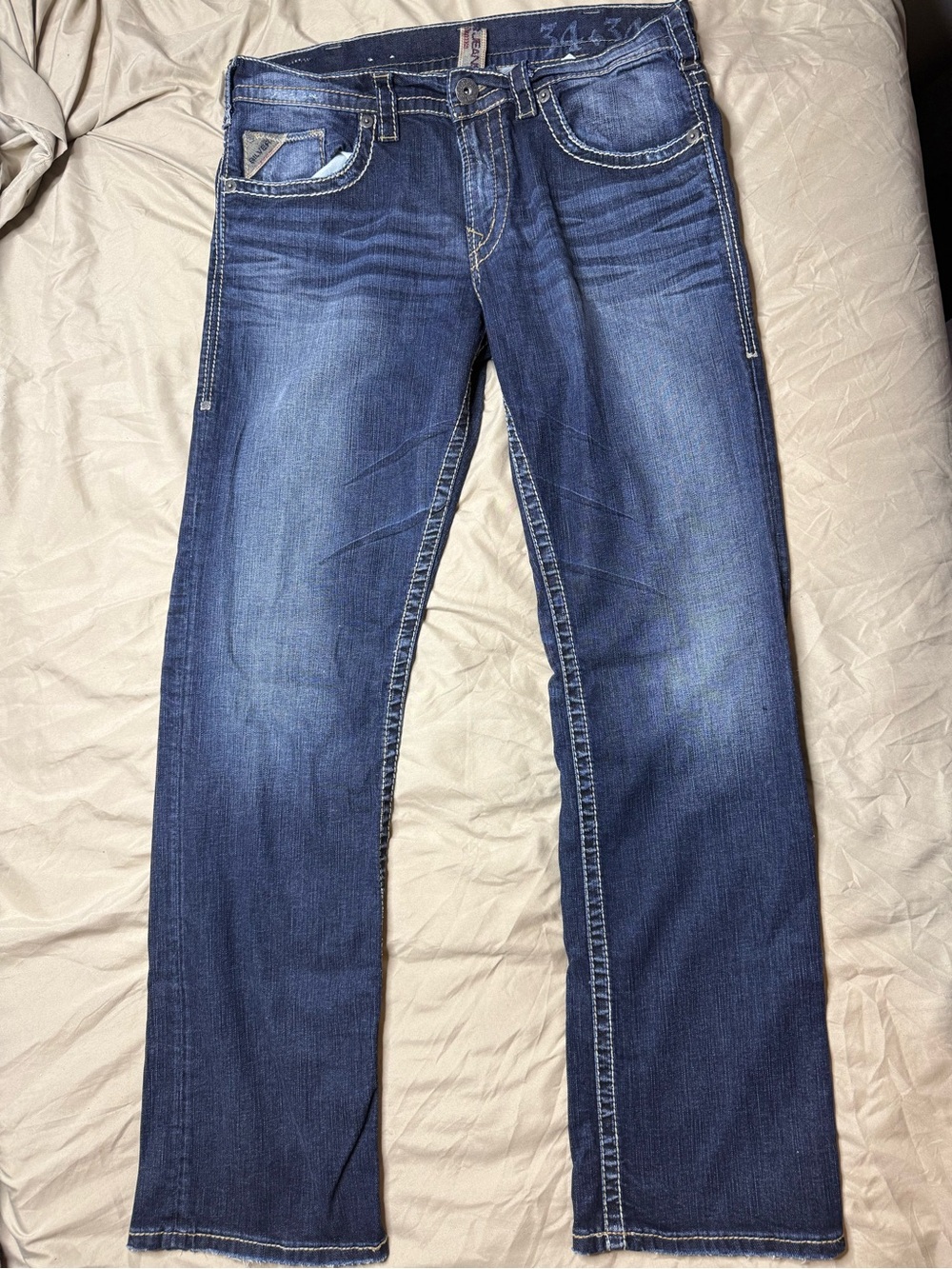Silver Grayson Straight Fit Men's Indigo Denim Jeans W34/L34